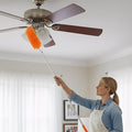 Duster for Cleaning Hand Duster Cleaning Supplies for Office Car Window Furniture Ceiling(Orange Color,0.9 ft)